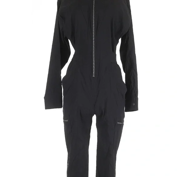 Athleta Black Women's Jumpsuit with Zipper Detail - Picture 3 of 4